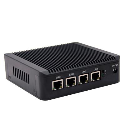 China 4 Ethernet LAN Firewall Pfsense Mini PC Zonder ventilator Quad kern E3845 J1900 Te koop