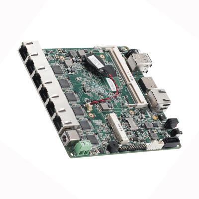 China Bay Trail J1800 J1900 N2806 E3845 6 Gigabit LAN Nano Firewall Computer Motherboard Network Security Mainboard for sale