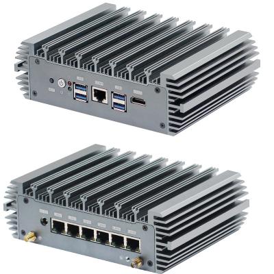 China 6 Gigabit LAN Firewall Small Fanless Computer 11th Generation Intel I3-1115G4 for sale