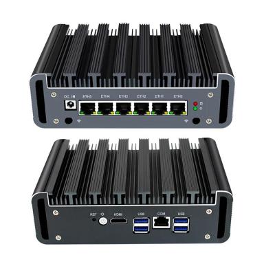 China 3865U 3867U Firewall PC , Industrial Fanless Mini Pc 6 Gigabit LAN DDR4 RAM for sale