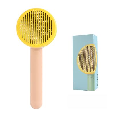 China 2021 Viable Custom Multicolor Remove Flea Deshedding Pet Hair Brush Pet Massage Brush for sale