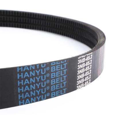 China Automotive Banded / Joined V-belt Cogged Teeth Rubber Black Transmission Belt for sale