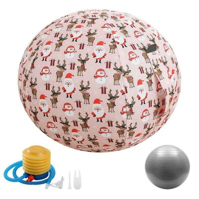 China Round Sitting Ball Chair With Cover Exercise Yoga Ball Muscle Training Fitness Workout Ball With Pump And Handle for sale