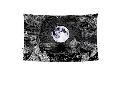 China Black and White Wall Art Tapestry Wall Decor Collage Dorm Beach Throw Bohemian Tapestry HippieTapestry Wall Hangings for sale