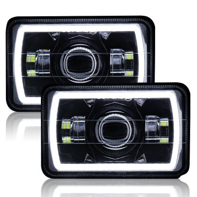 China The spot headlight of the truck etc. Off Road LED 4x6 Sealed Beam High Low Beam DRL DOT Projector 4x6 LED Headlights for sale