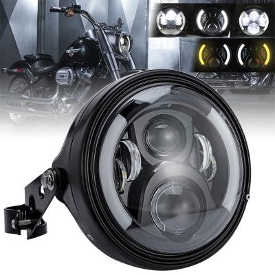 China Motorcycle etc. Inch LED Headlight Beam DRL Daytime High-Low Time Off Road Truck 7 Lights 5.75 Inch Motorcycle LED Headlight for sale