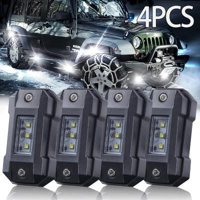 China For Truck Car ATV UTV SUV CAN-AM White Led 4x4 Aurora Led Rock Lights Off-road Rock Lights For Truck Car ATV UTV SUV CAN-AM for sale