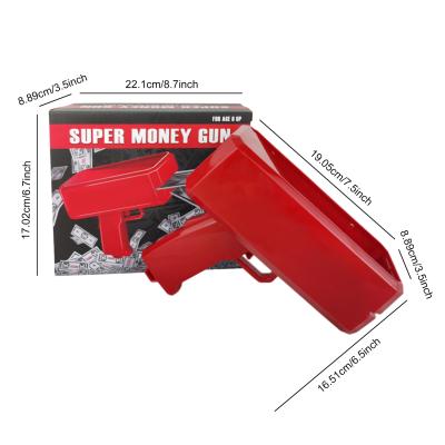 China Funny Holiday Toy Birthday Christmas Gift Party Toy Game 80PCS Cash Money Bully Gun Gold Rain Silver Gun Rose Atmosphere Red Silver Gun for sale