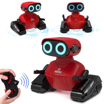 China Radio Control Robot Toy Rc Robot With Sound Red Intelligent Smart Light Remote Control Robot Left/Right Turn 2.4GHZ for sale