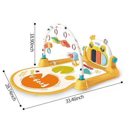 China Toy Musical Activity Center Kick and Play Activity Gym Educational Mat with Piano for Tummy Time Baby Play Gym Mat for sale