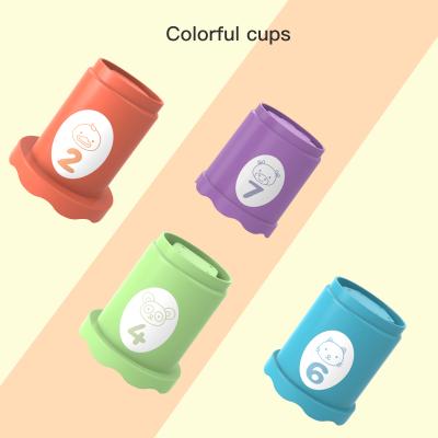 China Early Education Cup Playset Early Education Toys Activity Toy Stacked Cup Rainbow Spinner Trackball Ring Early Education Launch Toys for sale