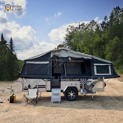 China Large Lightweight High Quality Australian Standard Off Road Fold Up Camper Travel Trailer With Tent For Sale for sale