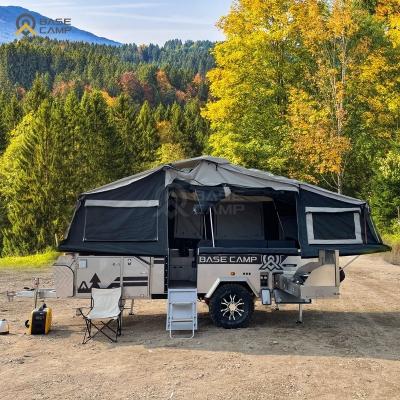 China High quality light weight Off Road double fold camper trailer with fridge and slide out kitchen for sale for sale