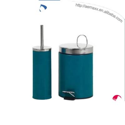 China Viable Hot Selling Promotion Powder Coating Pedal Bin And Toilet Brush Holder Bathroom Accessories For Home for sale