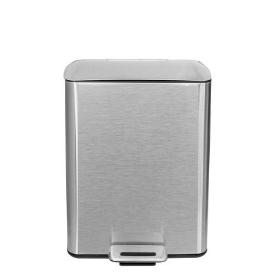 China Large Size 20L / 30L Sustainable Recycle Bin Kitchen Bathroom Stainless Steel Foldable Pedal Bin Eco - Friendly Recycle Bin for sale