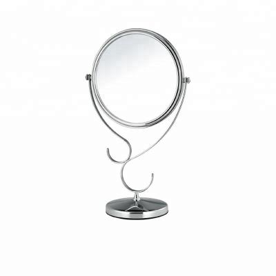 China Different Design 2-Face Table Makeup Mirror Chrome Powder Coating Cosmetic Mirror for sale