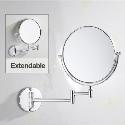 China Double Arm Extend Hot Sale 360 ​​Degree Rotate Stainless Steel Frame Wall Mirror 5l Wall Magnifying Mirror Te koop