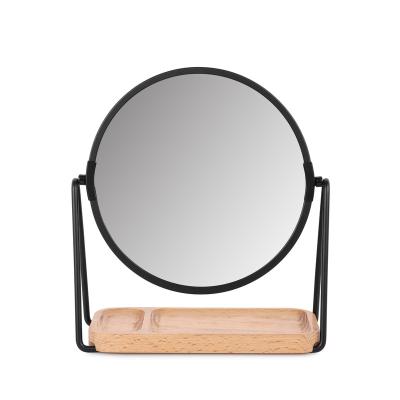 China Hot Selling Latest Design Makeup Mirror Black Frame Mirror Storage Metal Metal Standup Mirror For Makeup for sale