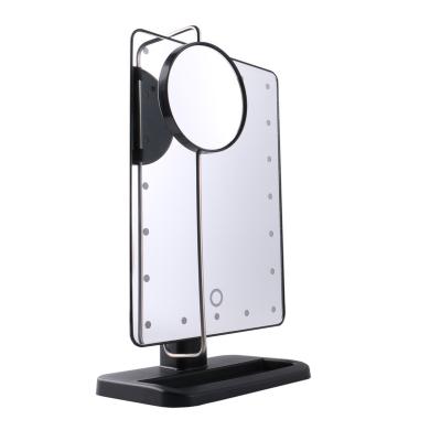 China Amazon Magnifying HD Hot Sales Touch USB Square LED Soft Light Cosmetic Mirror Filling Mirror for sale