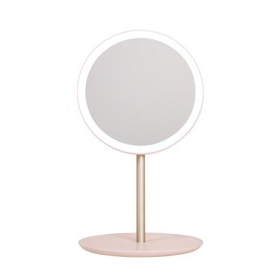 China New Model LED Mirror Bathroom Rose Makeup Mirror LED Magnifying Foldable Makeup Mirror With Storage for sale