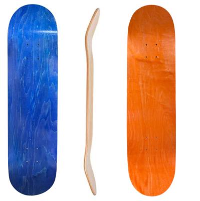 China Safe& OEM 7 Ply Skateboard Deck 100% Durable High Quality Wooden Canadian Maple Skateboard Blank Board for sale