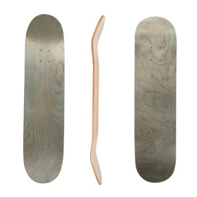 China Safe& Durable Canadian Maple 31*8 Inch OEM Wholesale Single White Skate Board 7 Ply Wood Deck Skateboard for sale