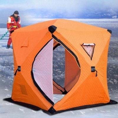 China Breathable Pop Up 3-4 Person Ice Shelter Tents Quick Automatic Sauna Keep Warm Tent Increase Ice Cube Insulated Camping Winter Fishing Tent for sale