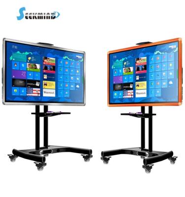 China Teaching Touch Screen 55 Inch Finger Touch Interactive Touch Display Screen With Movable Stand for sale