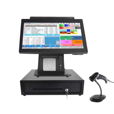 China Best SDK Smart Cashier All In One 15.6 Inch Window Touch Screen POS Machine With Thermal Printer For Supermarket for sale