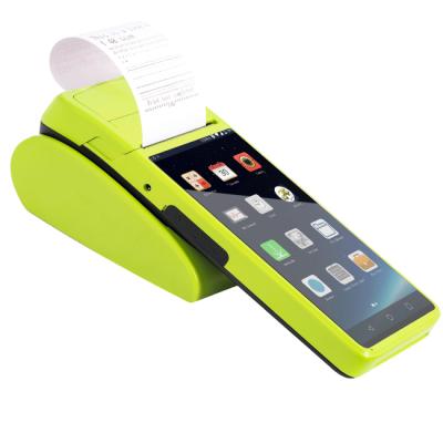 China 5.5 Inch Touch Screen Android Capacitive POS System Handheld Cash Register Terminal SDK With 58 Mm Thermal Printer for sale