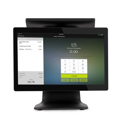 China All-in-one Android Smart Display System Cash Register Machine 15.6-inch Double Screen POS System 8G Restaurant for sale