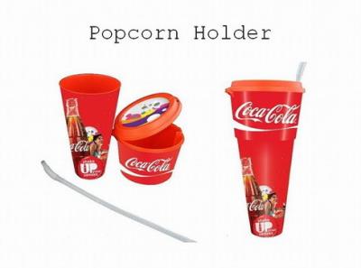 China Plastic popcorn holder with drinking cup plastic drinking cup plastic popcorn holder for sale