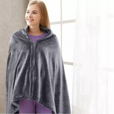 China Flannel Anti-Static Intelligent Portable Battery Usb Rechargeable Electric Portable Heated Shawl Covering Shawl for sale