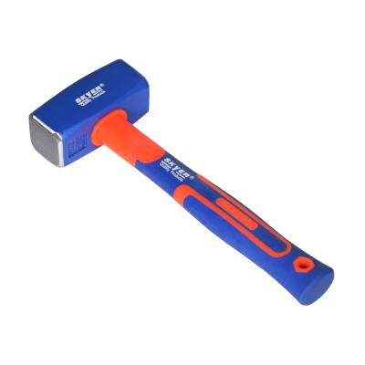 China Stone hammer 45# carbon steel, drop forged, heat treated, 65% fiberglass handle stoning hammers zu verkaufen