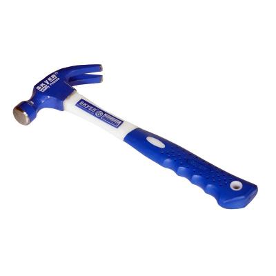 China Claw Hammer 16oz 65% Fiberglass Handle Powder Coated Claw Hammer for sale