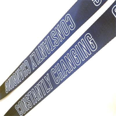 China Sustainable Free Custom Logo Screen Printing Nylon Webbing Luggage Strap. Donation belt seat belt for sale