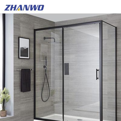 China 8mm Modern Frame Sliding Tempered Glass Shower Door For Bathroom for sale