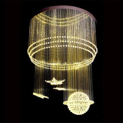 China Hotel Decorative Led Plastic Fiber Optic Chandelier for sale