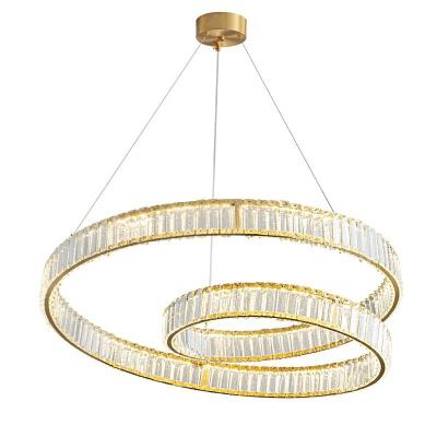 China Pure Art Decorative Pendant Light Chandelier K9 Crystal Chandelier Modern Design Minimalist Pendant Light for Bedroom Decor for sale