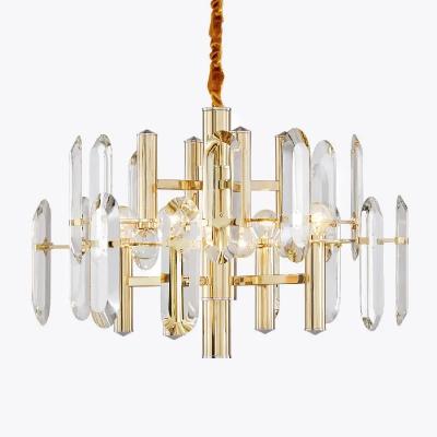 China Modern Designer Modern Living Room Villa Hotel Lobby Luxury Iron Crystal Chandelier Lighting for sale