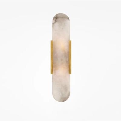 China Modern Post Modern Natural Marble Led Wall Light Living Room Bedside Bedroom Study Decoration Sconce Indoor Home Lighting for sale