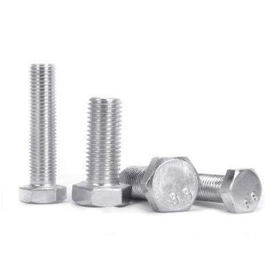 China Stainless Steel DIN933 Carbon Steel Hex Head Bolt / Bolts Galvanized Galvanized Grade 4.8 for sale