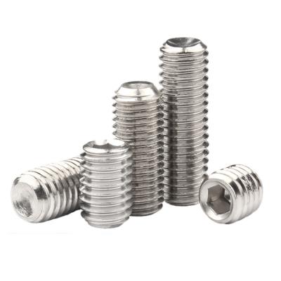 China HEX Stainless Steel Hex Worm Screws With Flat Point DIN913 for sale