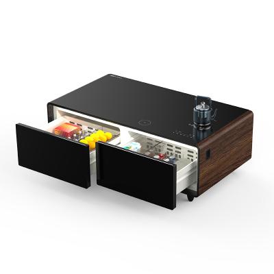 China (Other) Newest Fashionable Metal Adjustable Refrigerator Customized Wireless Multifunctional Smart Coffee Table Charger Touch Table for sale