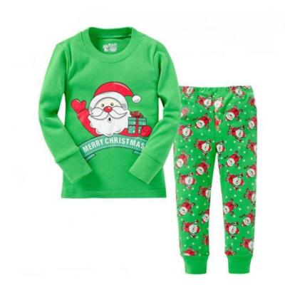 China 2021 Christmas Fashionable Kids Cotton QUICK DRY STYLE Long Sleeve Funny Homewear Pajamas Set for sale