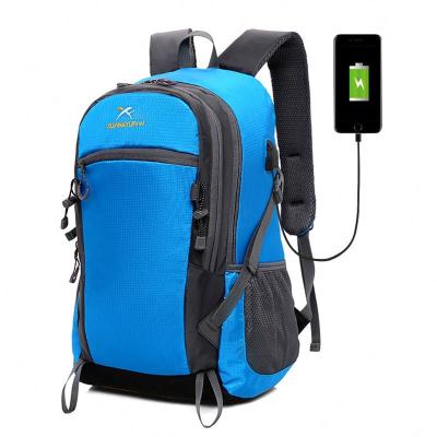 China 2021 New Waterproof Outdoor Casual Sports Bag USB Charging Backpack Men Women Travel Climbing Backpacks Hiking Camping Trekking Bagpack for sale