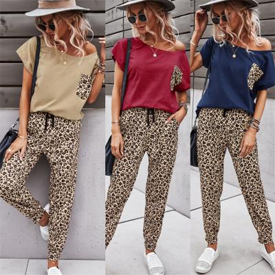 China Wholesale Short Sleeve T-shirt Summer Anti-Pilling Loungewear Women Sets Two-Piece Outfits Jogger Pants Set for sale