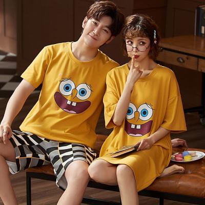 China Casual Loungewear Pillama Pillama Men Ropa De Dormir Mujer Pijama Para Hombre Breathable Fashionable Cotton Couples Pajama Women Sleepwear for sale