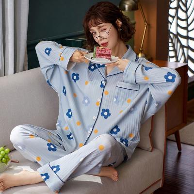 China Daster Baju Tidur Wanita Batik Piyama Tidur Design Best Long Sleep Wear Breathable Cute Sleepwear Plus Size Cotton Pajamas Home Clothes For for sale