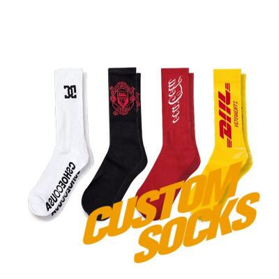 China QUICK DRY free custom socks men's logo cotton socks design and mockup custom made crew bamboo socks for sale